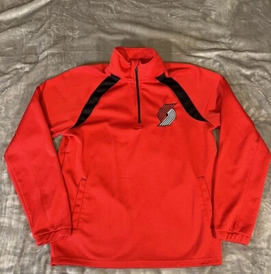 Portland Trail Blazers 1/4 Zip Pullover Men Medium Red G-III Sports Sweatshirt - Image 1 of 4