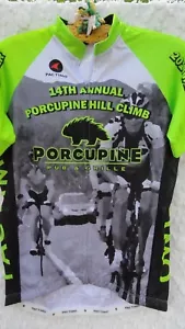 Porcupine New Cycle Jersey Men's L Poly Lime Green Gray Graphics Pockets NWT - Picture 1 of 6