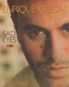 Vintage print Radio Music Promo ad Enrique Iglesias Sad Eyes Double Platinum - Imagen 1 de 2