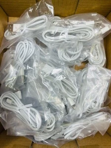 Lot of 20 - Genuine Apple USB-A to iPhone Cable 1m - White - MUQW3AM/A - Used - Picture 1 of 1