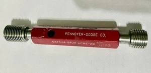 PENNOYER DODGE 11/16- 14 STUB ACME 2G THREAD PLUG GAGE GO NO GO .6661 .6793 - Picture 1 of 3