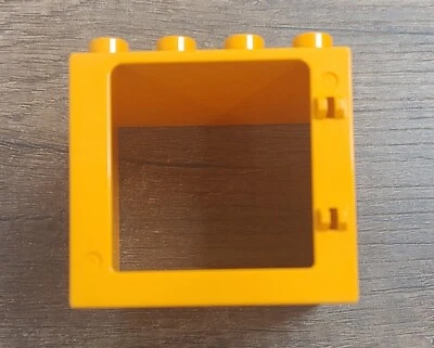 Lego Duplo Window Pane Orange 4x4  No Frame B16 - Image 1 of 2