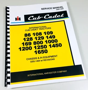 International Cub Cadet 169 800 1000 1200 1250 1450 1650 Tractor Service Manual - Picture 1 of 7