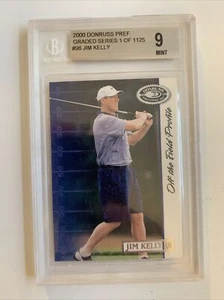 Jim Kelly #98 2000 Donruss Preferred Football Card Beckett BGS Graded 9 - Picture 1 of 2