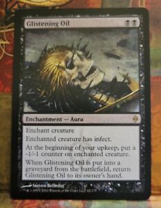 MTG Glistening Oil x1 NM  ~New Phyrexia (Magic the Gathering)*Free Shipping*