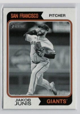 2023 Topps Heritage White Border - #268 Jake Junis San Francisco Giants  - Image 1 of 3