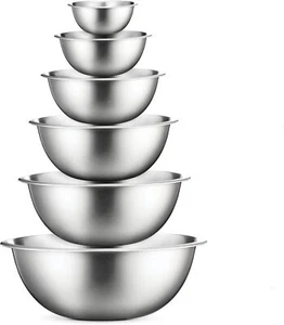 Stainless Steel Mixing Bowls Set for Kitchen, Dishwasher Safe Nesting Bowls for - Picture 1 of 7