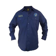 Parramatta Eels NRL Button up Work Shirt Long Sleeve Navy Easter Gifts