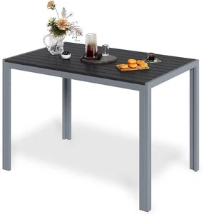 Tavolo da giardino in alluminio tavolo da terrazza tavolo da balcone tavolo da pranzo mobili da giardino tavolo effetto 110 cm - Foto 1 di 9