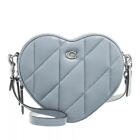 Coach Quilted Leather Heart Crossbody LH/Grey Blue NEU & OVP 1330526