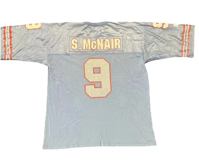 Camiseta Steve McNair Houston Oilers Novato Tennessee Titans Azul Starter Para Hombres 52 Foto 1 de 4