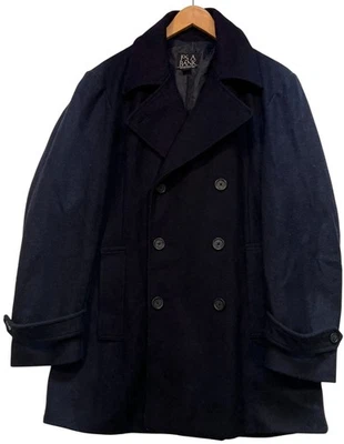 Jos. A. Bank Mens Preppy Classic Double Breasted Wool Peacoat Size M Navy Blue - Image 1 of 4