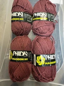 4 Knäuel 100 % Vintage reine Wolle Phlidar Madison 160 1,75 oz Knäuel - Bild 1 von 4