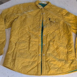 Criquet~Mens Quilted Shacket/Jacket~Size Large~Mustard Yellow~Pearl Snaps~NWT - Picture 1 of 14