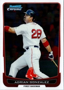 2012 Bowman Chrome Adrian Gonzalez #181 Boston Red Sox Baseball Card - Picture 1 of 2