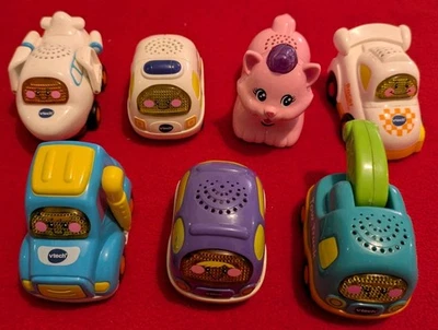 VTech Toot Toot Cars 8 Vehicle Bundle Aeroplane Tow Truck Fuel Tanker Van Race - Image 1 of 3