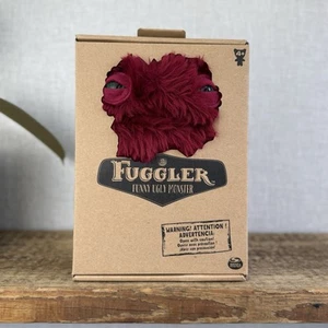 Fuggler Wide Eyed Weirdo - Red Fluffy Funny Ugly Monster Plush Toy Burgundy - Picture 1 of 6