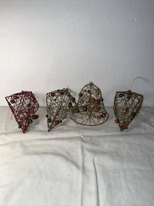 LOT Vintage Metal Christmas Ornaments 5” - Picture 1 of 3