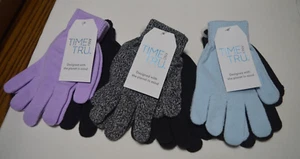 TIME AND TRU GLOVES - ONE SIZE FITS MOST - SIX PAIRS - Picture 1 of 4