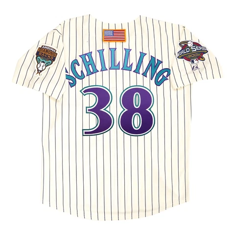 Curt Schilling 2001 Arizona Diamondbacks Alt Home World Series Men's Jersey Cover