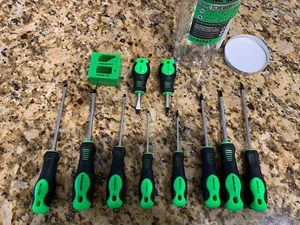11PCS Screwdriver Set Magnetic 5 Phillips and 5 Flat Head Tips for Fastening NEW - Picture 1 of 10