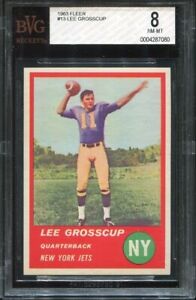 1963 Fleer #13 Lee Grossup RC BVG 8 New York Jets University of Utah