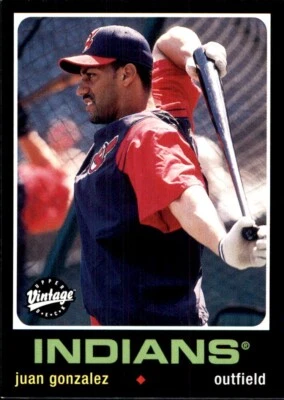 2002 Upper Deck Vintage #37 Juan Gonzalez CLEVELAND GUARDIANS - Image 1 of 2