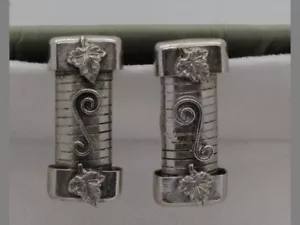 Vintage Designer Freirich Sterling Silber Ohrringe Säulenstil mit Blättern RAR - Bild 1 von 1