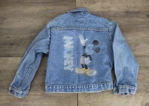 VINTAGE Disney Magic Girls Youth Size 5/6 Mickey Mouse Jean Jacket - Picture 1 of 10