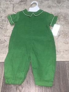 Mameluco Petit Ami Cord 12 meses verde blanco - Imagen 1 de 7