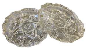 Vintage Anchor Hocking Early American Prescut EAPC Star of David Glass Ashtrays - Picture 1 of 7
