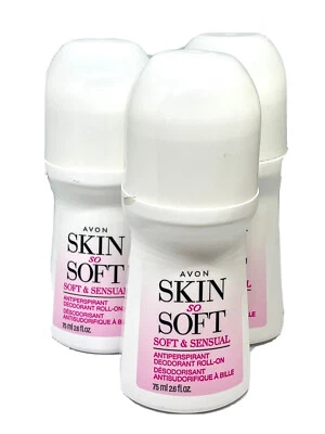 Антиперспиранты роликовые Avon Skin So Soft & Sensual 2,6 жидких унции X3 - Изображение 1 из 2