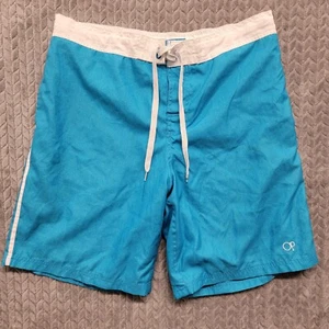 OP Badehose Boardshorts Herren Größe L 36-38 blau mit weißem Besatz Ozean Pazifik - Bild 1 von 10