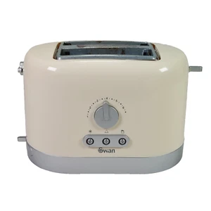 Swan Cream 2 Scheiben Toaster Auftauen Aufwärmen Abbrechen Funktionen ST19010CREN - Bild 1 von 9