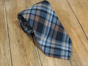 The Knottery Krawatte grau braun kariert Wolle Seide - Bild 1 von 3