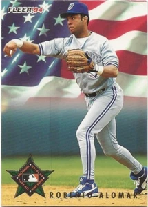 Tarjeta de béisbol Roberto Alomar 1994 Fleer #1 All-Stars - Imagen 1 de 2