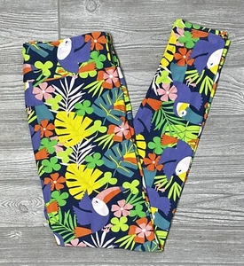 NEW LuLaRoe TC St Patrick's Day Leggings Tropical Bird Clover Holiday Tall Curvy - Picture 1 of 1