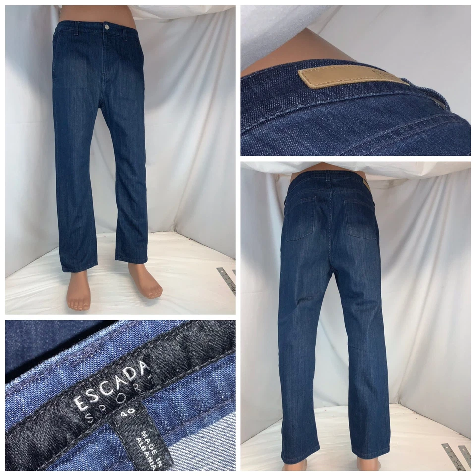 Escada Sport “Julie” Jeans sz 8 EU 40 Dark Cotton Stretch 26” Albania YGI J0-365 - Image 1 of 4