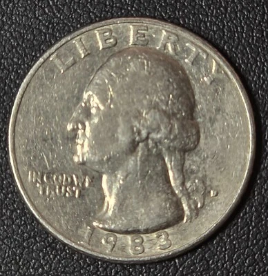 1983 QUARTER DOLLAR LIBERTY FILLED - "D"  COLLECTIBLE COINS - Image 1 of 3
