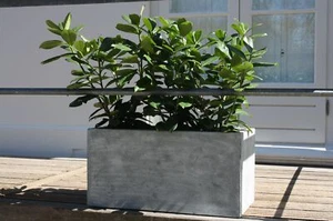 Pflanzkübel Blumenkübel "Maxi" 60 aus Fiberglas, Beton-Design, Grau - Bild 1 von 5