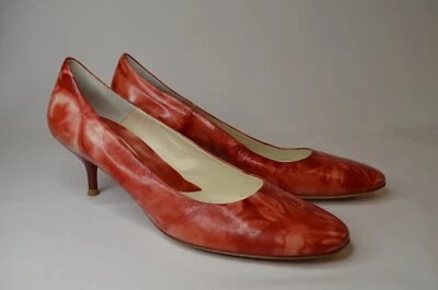 LORIBLU 红色皮革意大利制造高跟鞋 40 码 EU 全新 — 第 1/4 张图片