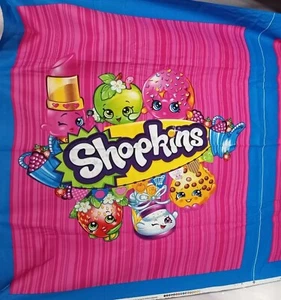 Shopkins 100% Cotton Fabric 45" Sold by Panel bright kids pillow blanket curtain - Picture 1 of 5