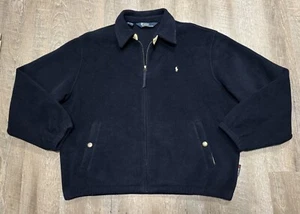 Chaqueta Polo Ralph Lauren Polartec Para Hombre XL Azul Cremallera Polar Bombardero Manga Larga - Imagen 1 de 14