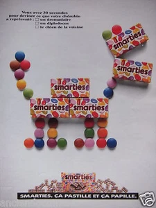 WERBUNG 1997 SMARTIES ES PASTILLE UND ES PAPILLE - HUND - ADVERTISING - Bild 1 von 1