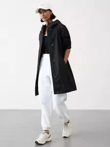 ATHLETA RainOut Ridge Long Trench XL X-Large | Black Jacket #649871 NEW - Picture 1 of 5