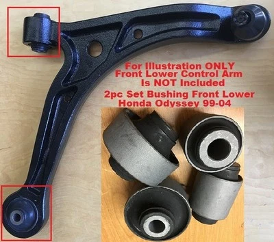 Juego de 4 bujes de brazo de control inferior delantero Honda Odyssey 1999 2000 2001 02-04  Foto 1 de 2