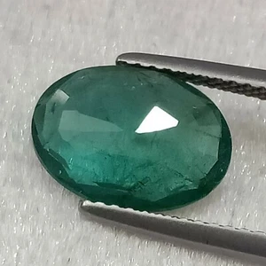 Rose Cut Emerald Oval,2 Carat Size,2.24 Cttw,Emeralds,Flat Emerald Cut, Zambian - Picture 1 of 5