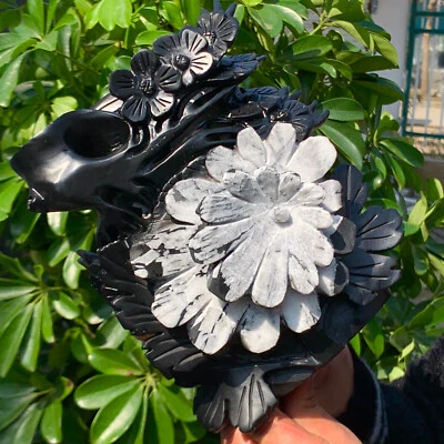 6.63LB Natural chrysanthemum stone pen container carving aura healing gift - Image 1 of 4