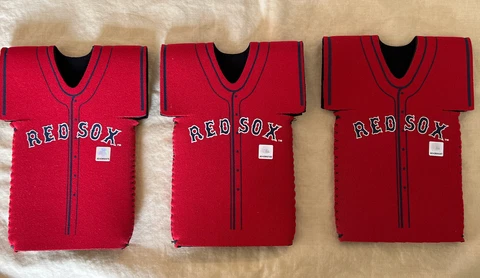 3-2007 Boston Red Sox MLB Jersey Budweiser Bottle Suit Holder Koozies Cover