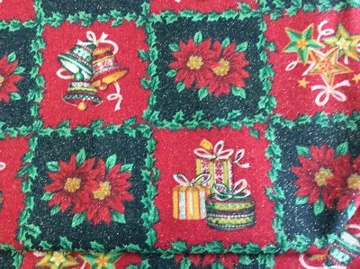 POINSETTIAS, BELLS & ORNAMENTS BY VIP CRANSTON  BY THE YARD - Image 1 of 2